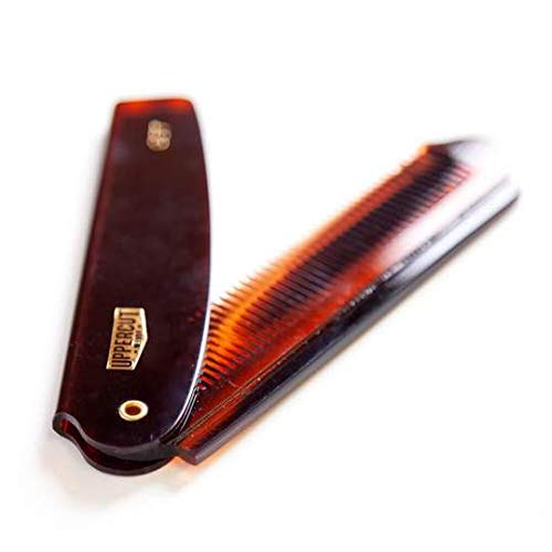 Uppercut Deluxe CT7 Flip Pocket Sized Comb, Tortoise Shell