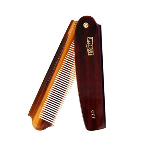 Uppercut Deluxe CT7 Flip Pocket Sized Comb, Tortoise Shell