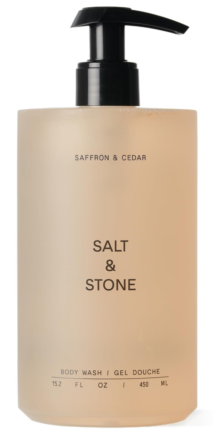 Salt & Stone Body Wash with Antioxidants for Deep Moisture | for Women & Men, Sulfate, Paraben, & Dye Free, Leaving Skin Soft and Hydrated - 15.2 Fl Oz
