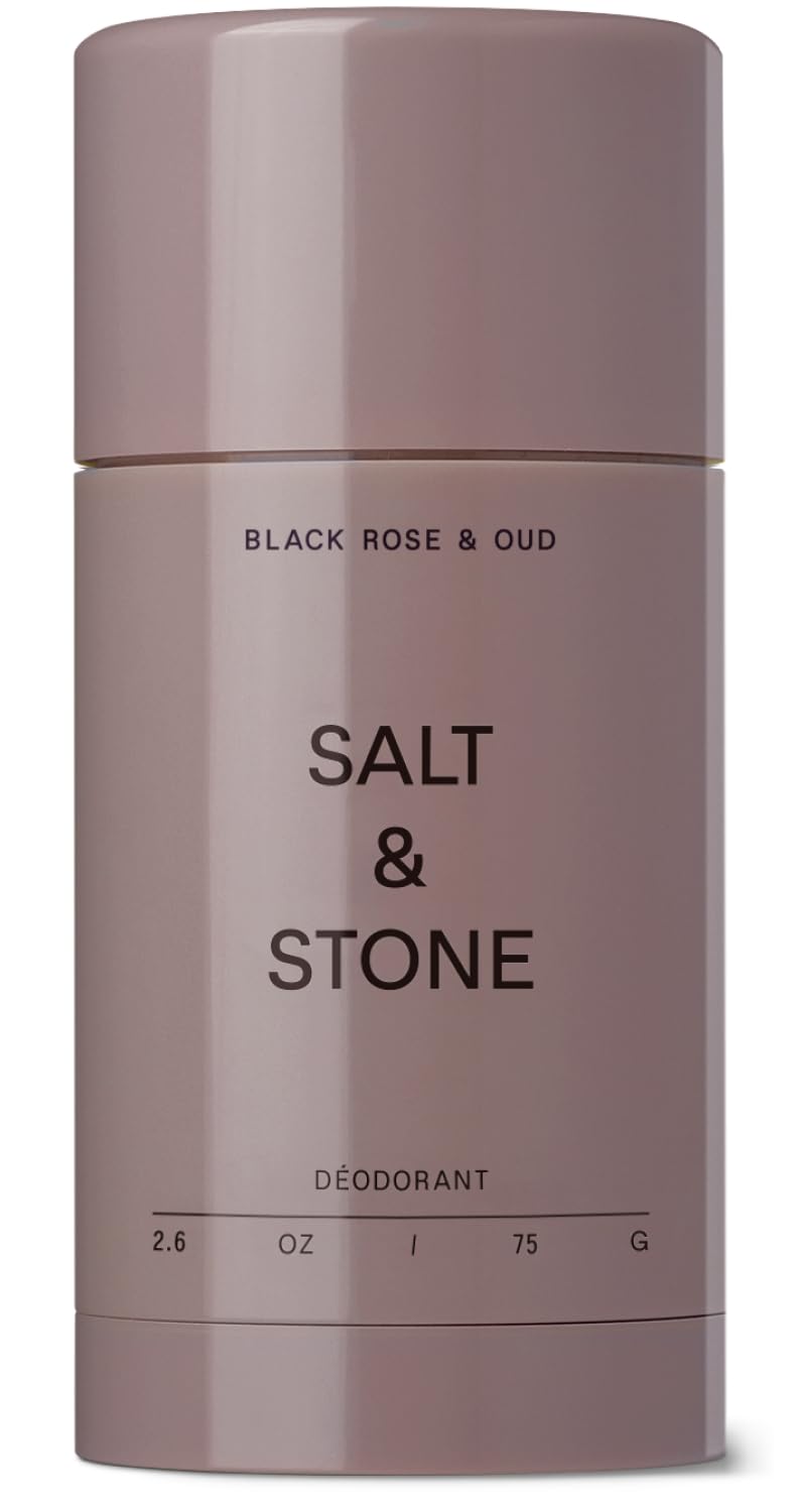 Salt & Stone Deodorant | Extra Strength Natural Deodorant for Women & Men | Aluminum Free with Seaweed Extracts, Shea Butter & Probiotics (Black Rose & Oud - 2.6 Fl Oz)