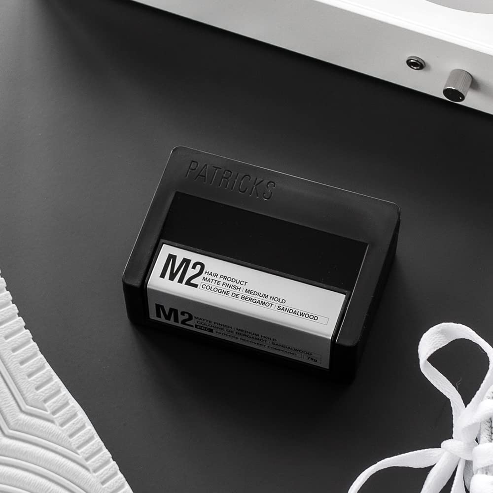 Patricks | M2 Matte Pomade | Medium Hold Hair Styling for Men | Normal to Thick Hair Control | Travel Size | 75G