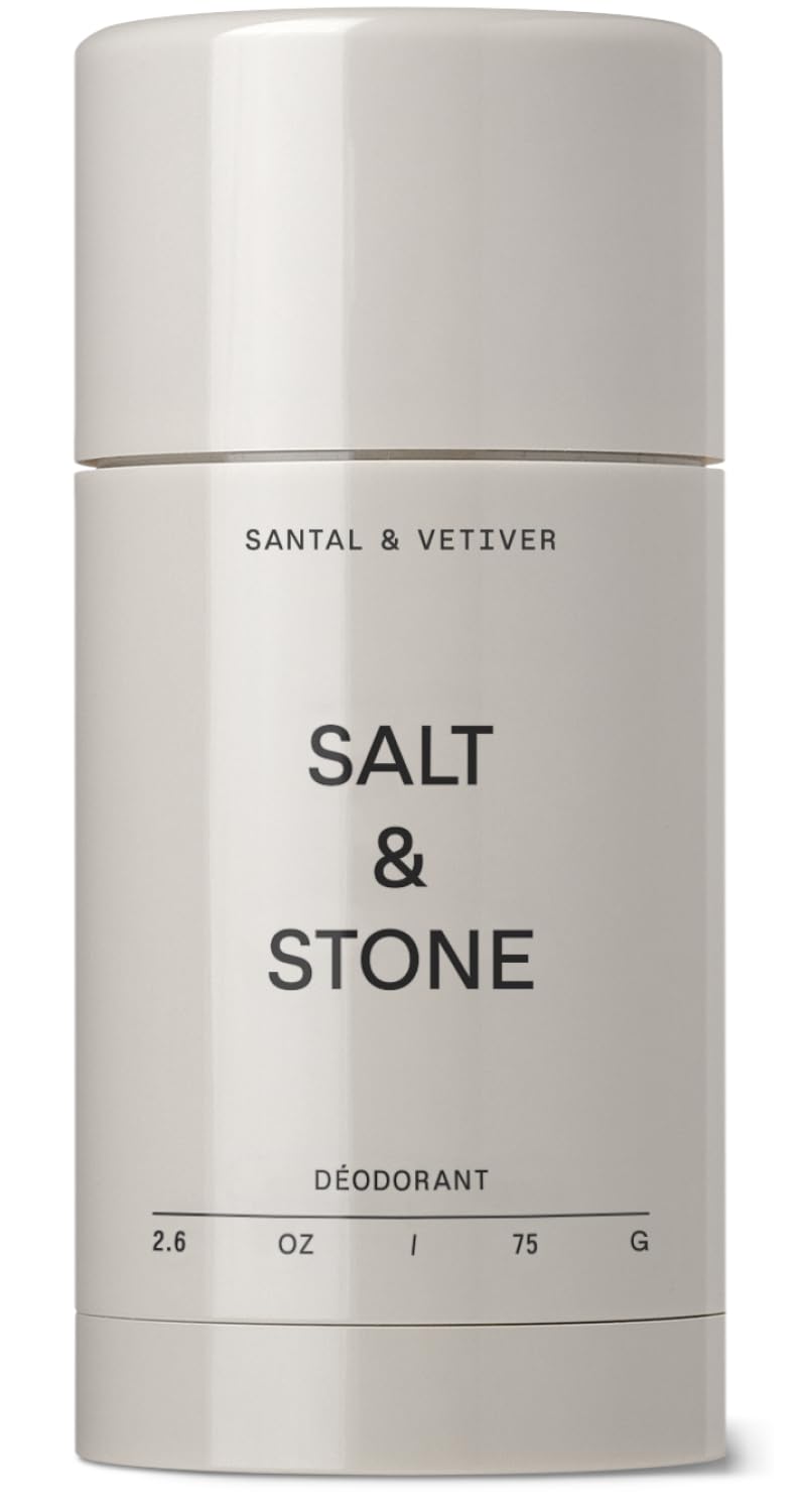 Salt & Stone Natural Deodorant - Santal | Extra Strength Natural Deodorant for Women & Men | Aluminum Free with Probiotics, Seaweed Extracts & Shea Butter (2.6 Oz)