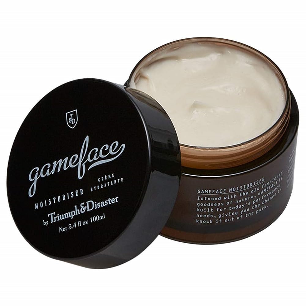 Triumph & Disaster | Gameface Moisturiser Jar | Hydrating Facial Moisturizer - Lightweight, Non-Greasy Facial Lotion for Men, 3.4 Oz