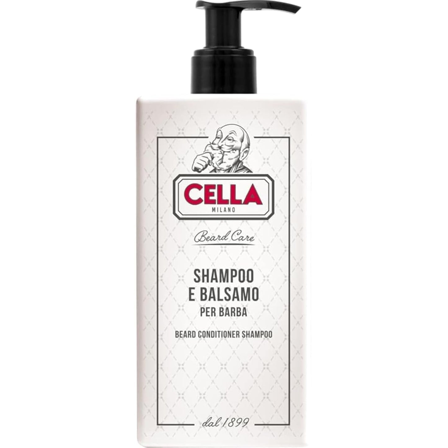 Cella Milano, 2‑In‑1 Beard Shampoo & Conditioner, 200 Ml – Sulfate‑Free Beard Cleanser – Gentle, Hydrating Formula from Italy