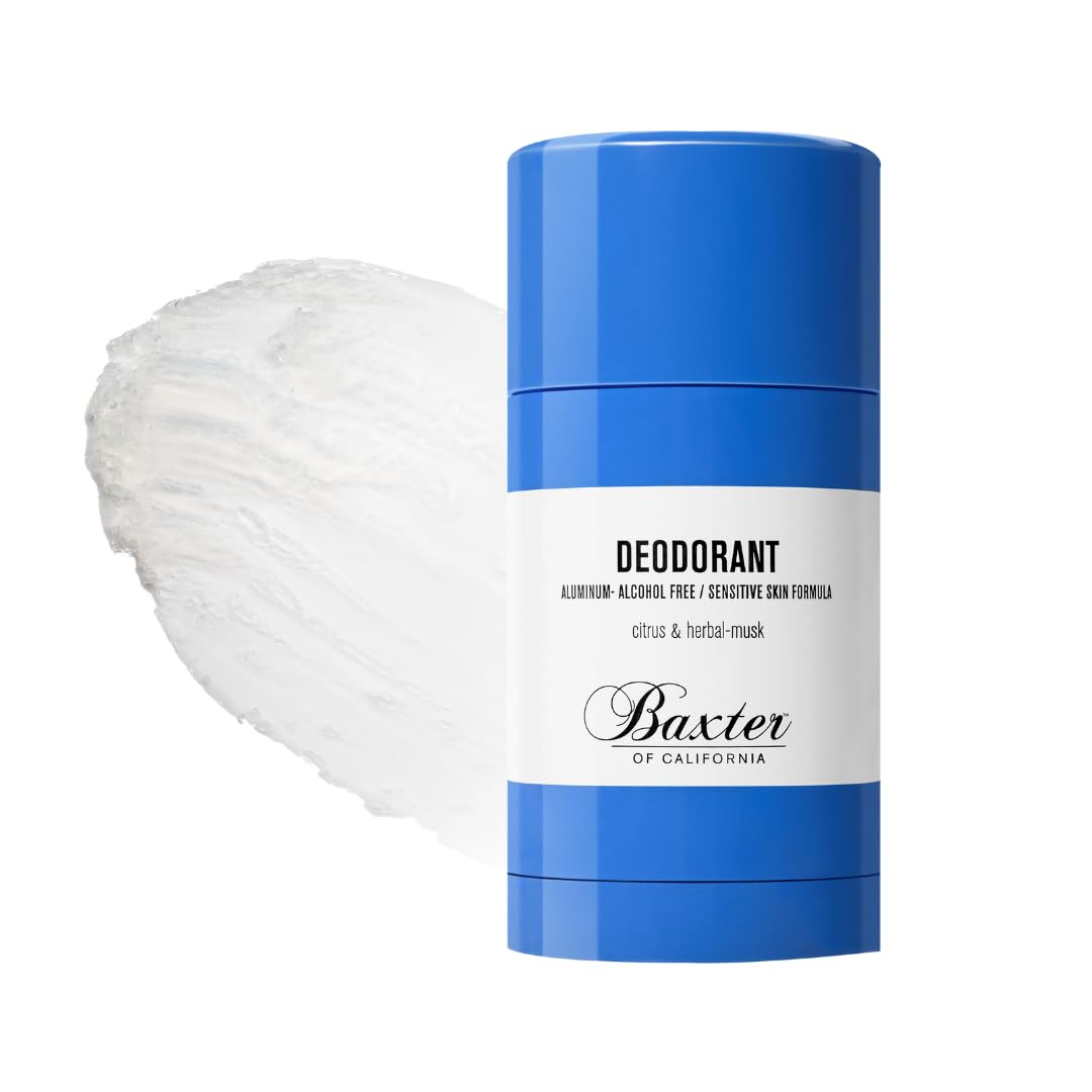 Baxter of California Deodorant for Men| Aluminum Free | Alcohol Free | Clear Stick | Citrus and Herbal-Musk