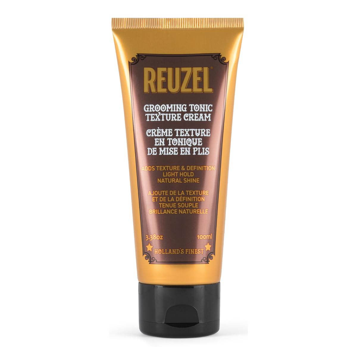 Reuzel Grooming Tonic Texture Cream, Light Hold, Curl Texture and Definition, Natural Shine, Heat Protection, for All Hair Types, 3.38Oz