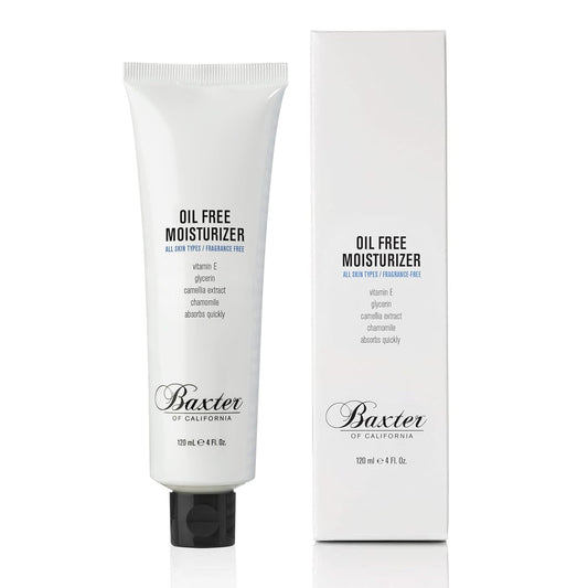 Baxter of California Oil Free Face Moisturizer for Men | Lightweight | Fragrance Free | All Skin Types | 4 Fl Oz