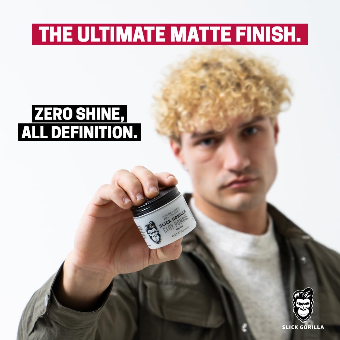 Slick Gorilla Firm Hold Clay Pomade for Men | 2.5 Oz |