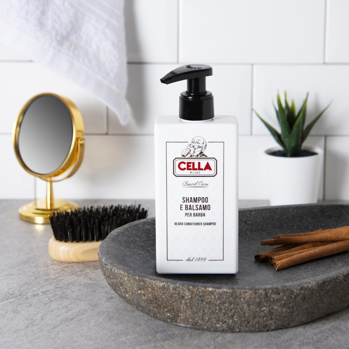 Cella Milano, 2‑In‑1 Beard Shampoo & Conditioner, 200 Ml – Sulfate‑Free Beard Cleanser – Gentle, Hydrating Formula from Italy