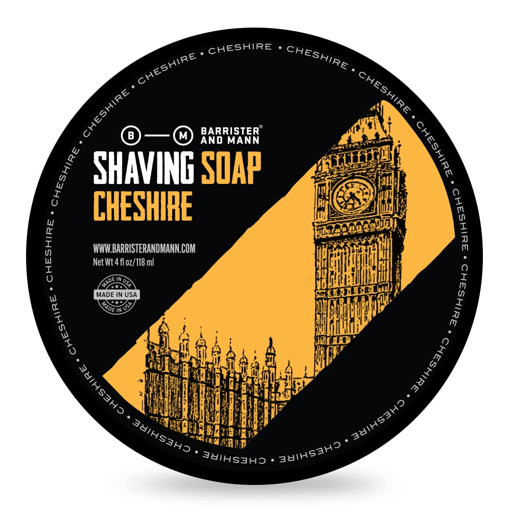 Barrister and Mann Shaving Soap | Luxury Dense, Rich & Creamy Lather Tallow Wet Shave Puck Bar Notes of Lemon, Bergamot, Rosemary, Lavender, Patchouli | Smooth Grooming Routine for Men 4 Oz (Seville)