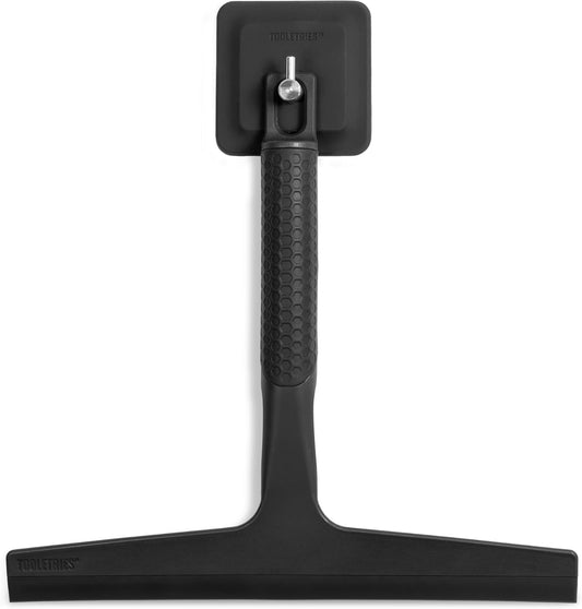 Tooletries the Squeegee & Hook - All Purpose Shower Squeegee for Glass Doors, Silicone Grip, Bathroom Cleaner Tool Household Window Mirror Squeegee, Bathroom Accessories & Cleaning Supplies - 10 Inch