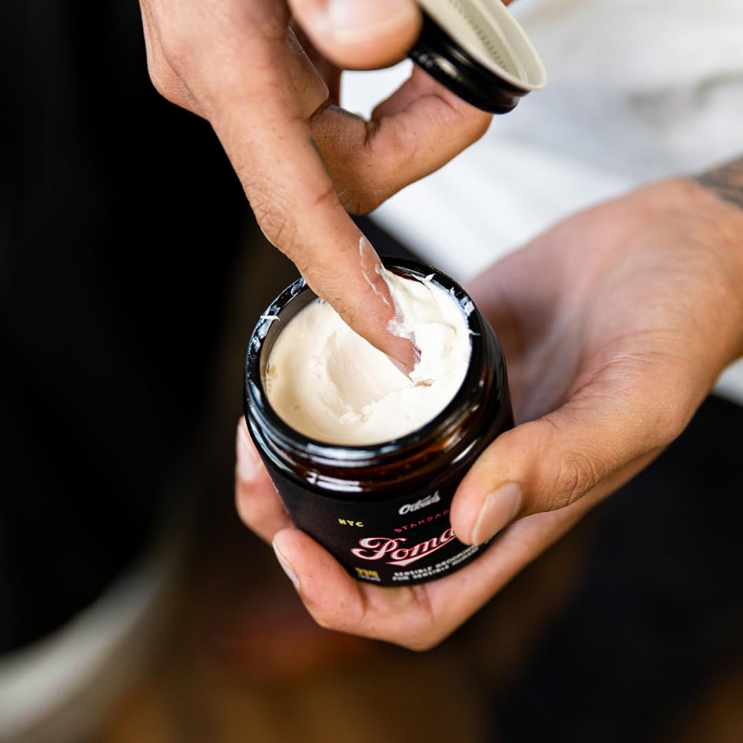 O'Douds Standard Pomade for Men - Natural Styling Hair Pomade - Firm Hold & High Shine Finish for Classic Looks - Bay & Blood Orange Scent (4Oz)