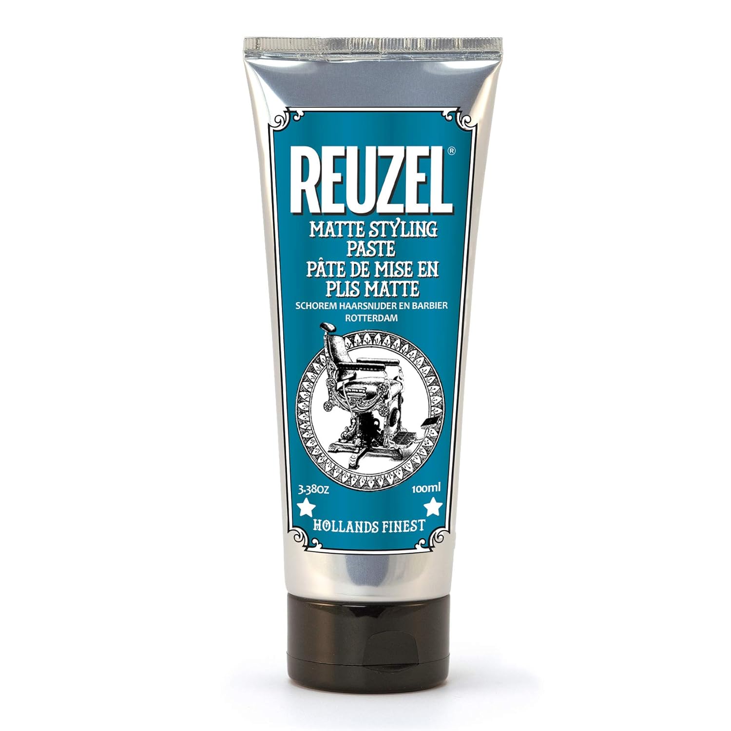 Reuzel Matte Styling Paste, Weightless, Pliable Medium All Day Hold, Adds Fullness and Texture, Matte Finish, Subtle Sugary Rum Scent, for All Hair Types, 3.38 Oz