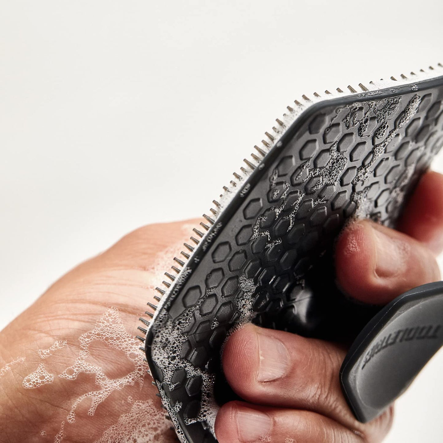 Tooletries the Ultimate Scrubber Set - with 2X Scrubbers & Holders - Silicone Toiletry Organizer, Shower & Bathroom Accessory - Features Silicone-Grip Technology, Removable & Reusable - Charcoal