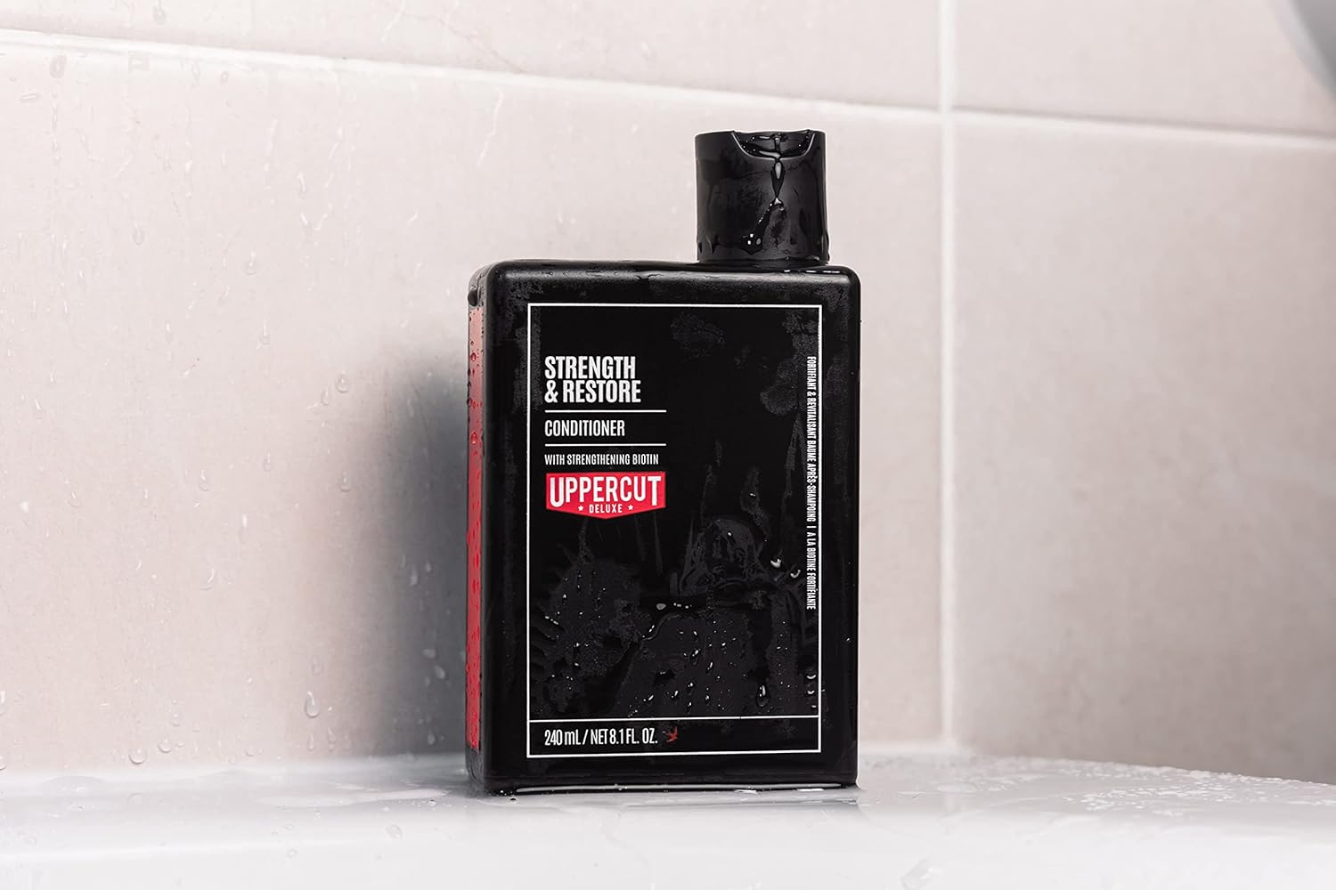 Uppercut Deluxe Strength and Restore Conditioner Designed for All Hair Types & Infused with Biotin & Caffeine - 8.1 Fl. Oz. / 240Ml