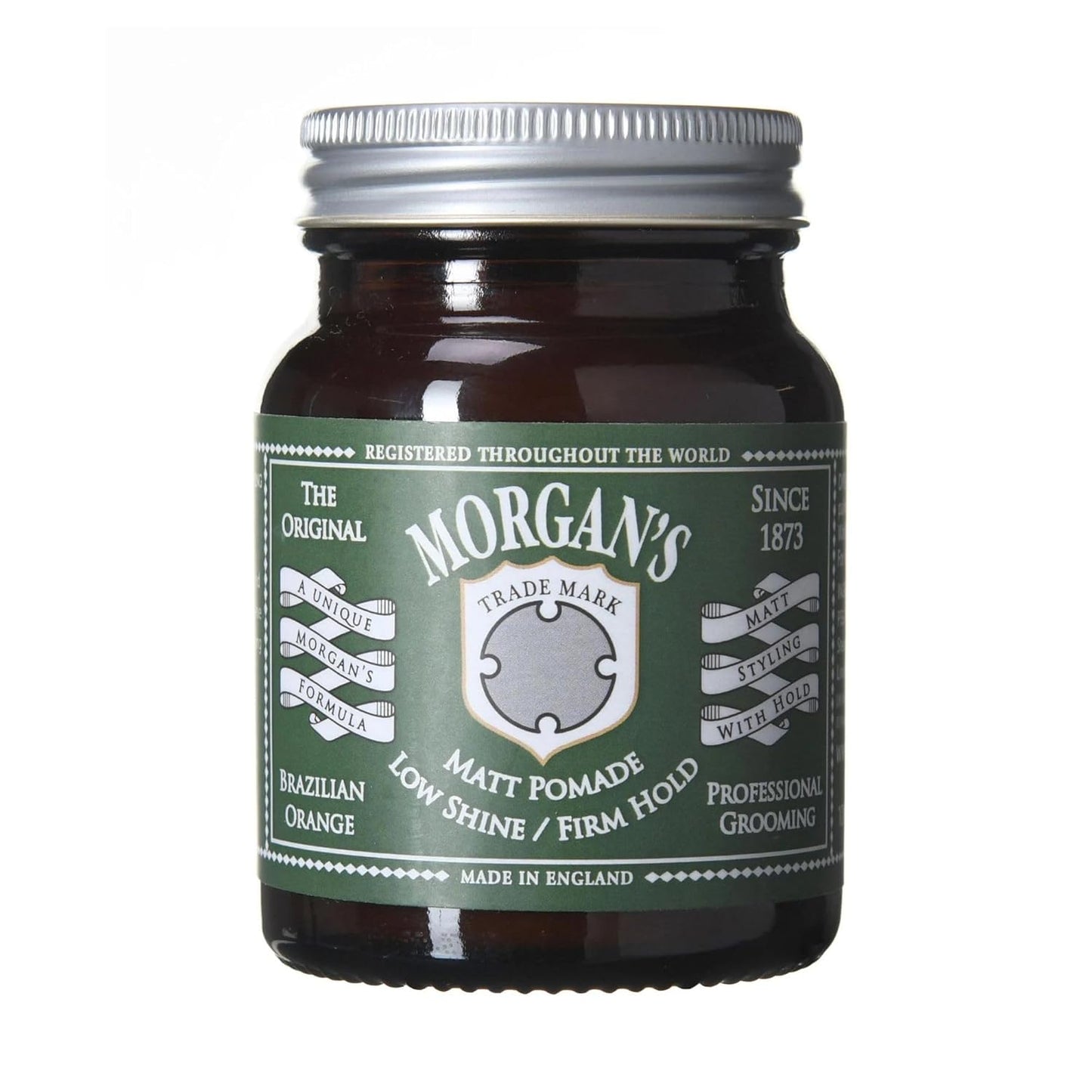 Morgan's Hair Styling Matt Pomade for Men, Low Shine and Strong Hold, Ideal for Pomps, Quiffs and Side Fades, Brazillian Orange Fragrance 100G