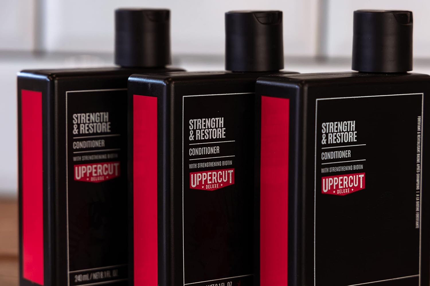 Uppercut Deluxe Strength and Restore Conditioner Designed for All Hair Types & Infused with Biotin & Caffeine - 8.1 Fl. Oz. / 240Ml