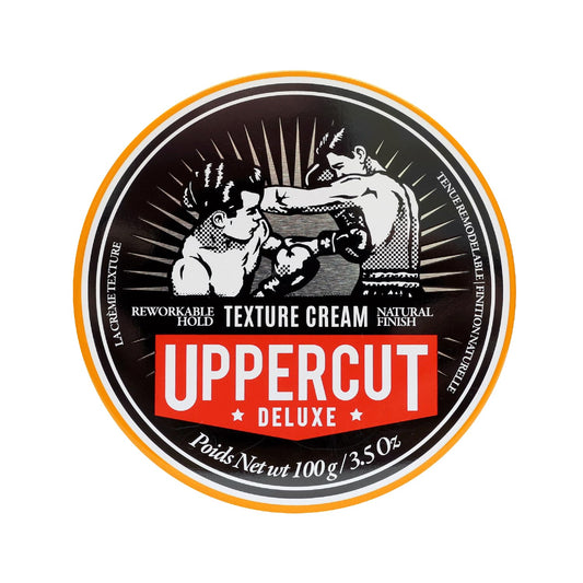 Uppercut Deluxe Texture Cream, Re-Workable, Pliable Hold, Natural Finish, 3.5 Oz / 100G