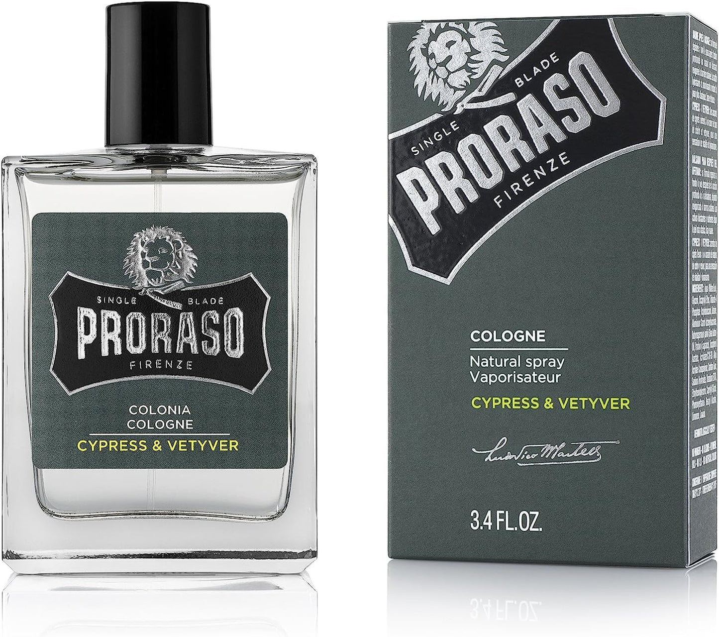 Proraso Eau De Cologne, Cypress and Vetyver, 3.4 Fl Oz