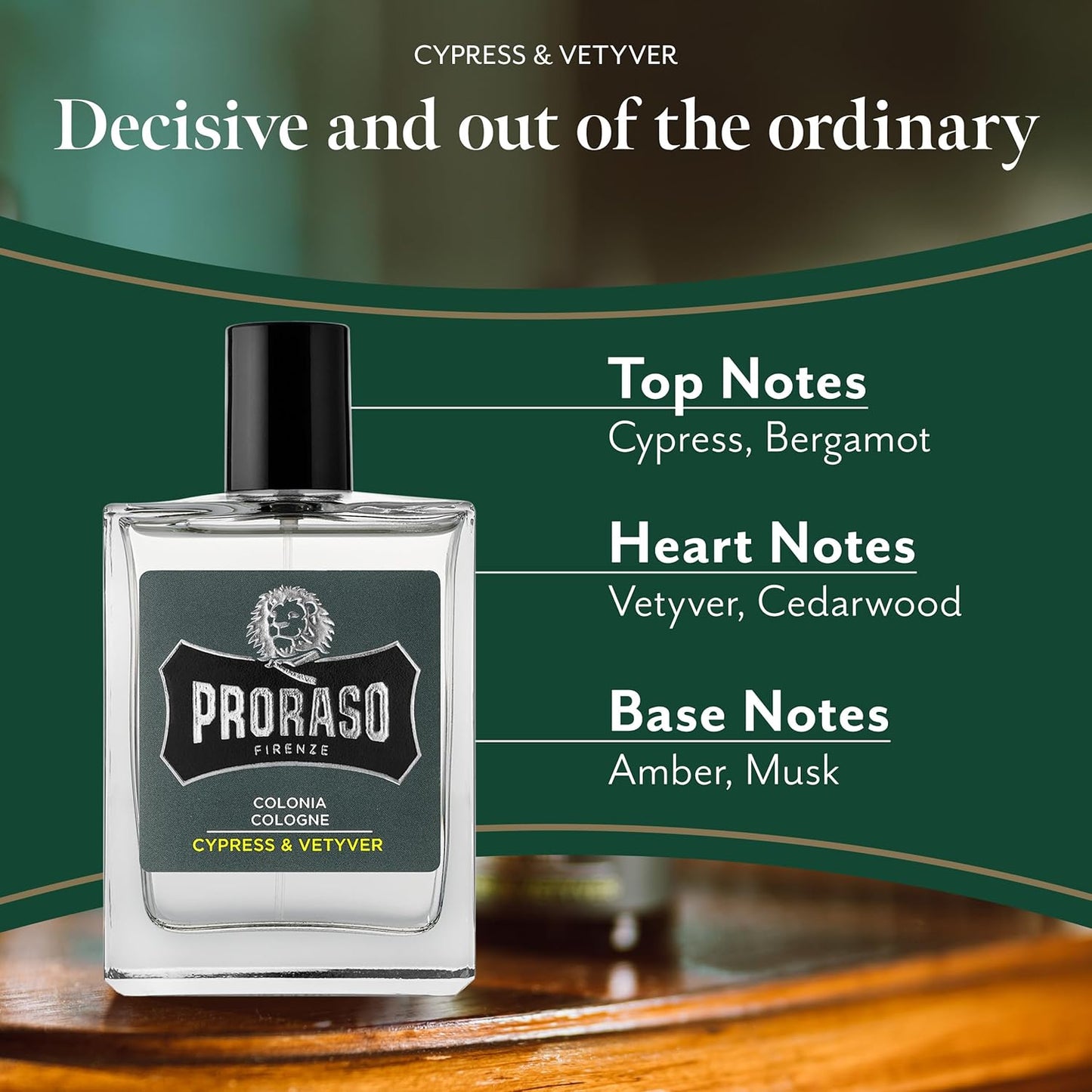 Proraso Eau De Cologne, Cypress and Vetyver, 3.4 Fl Oz
