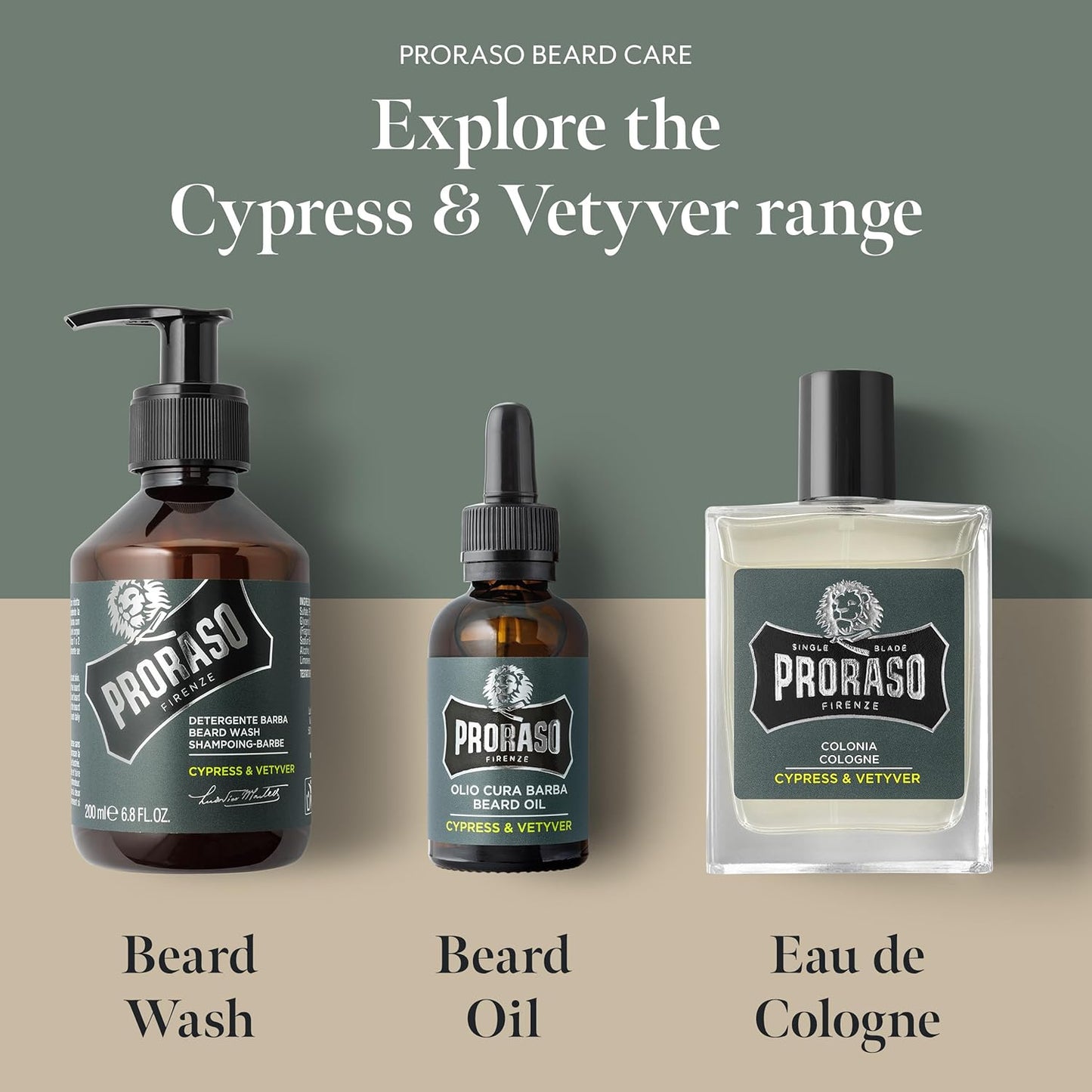 Proraso Eau De Cologne, Cypress and Vetyver, 3.4 Fl Oz