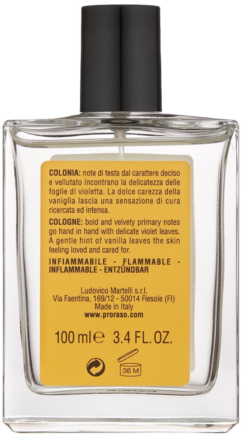 Proraso Cologne, Wood & Spice, 3.4 Fl Oz