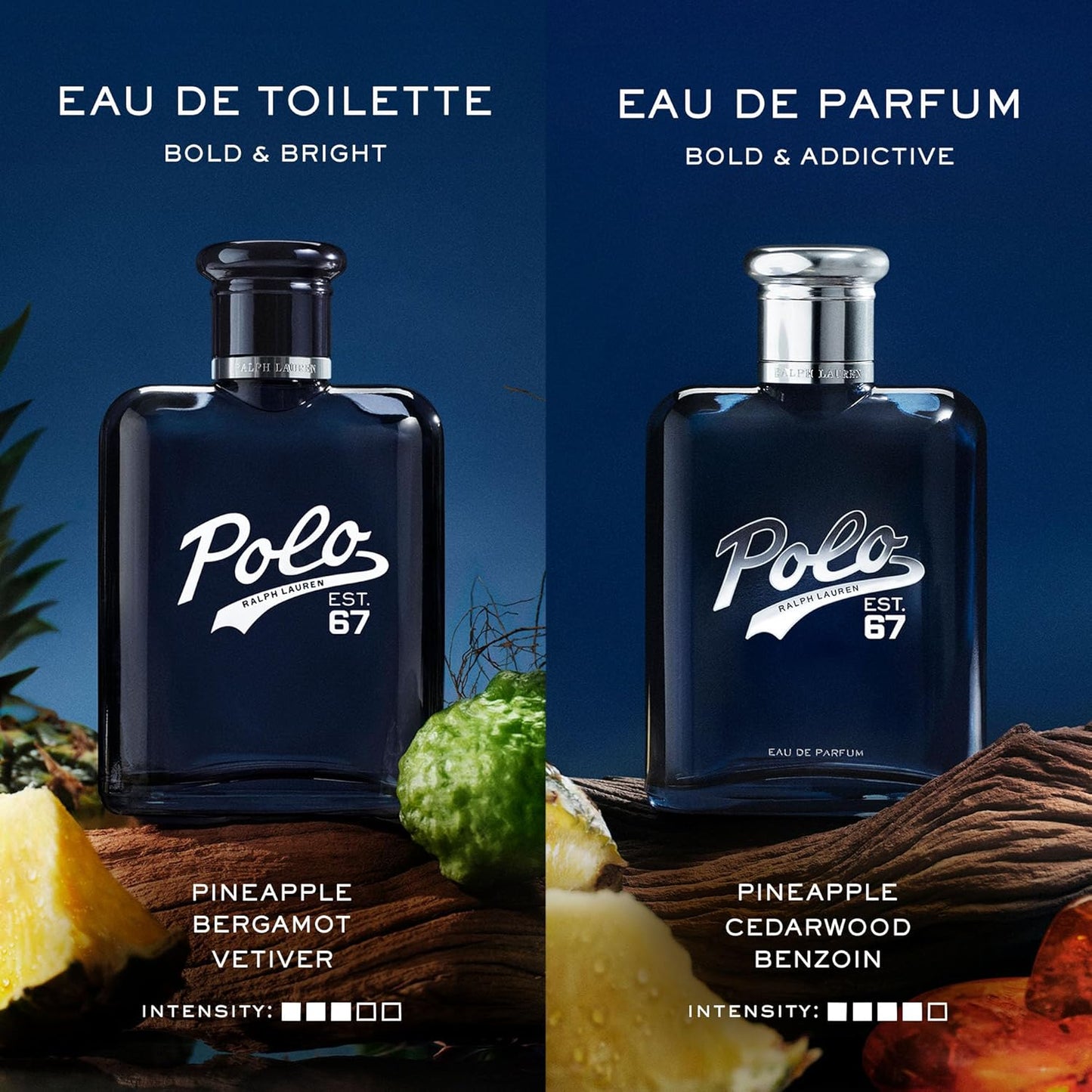 RALPH LAUREN FRAGRANCES - Polo 67 - Eau De Toilette - Cologne for Men - Woody & Solar Scent - with Pineapple, Bergamot, & Vetiver
