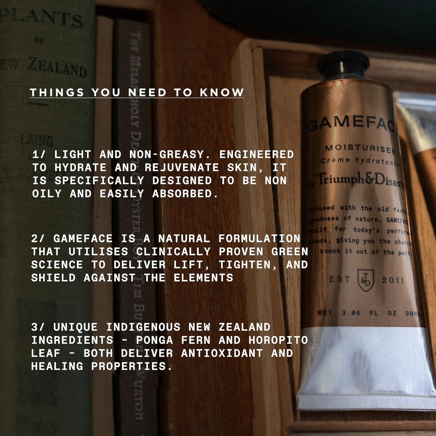 Triumph & Disaster | Gameface Moisturizer Tube | Hydrating Facial Moisturizer - Lightweight, Non-Greasy Facial Lotion for Men, 3.04 Oz