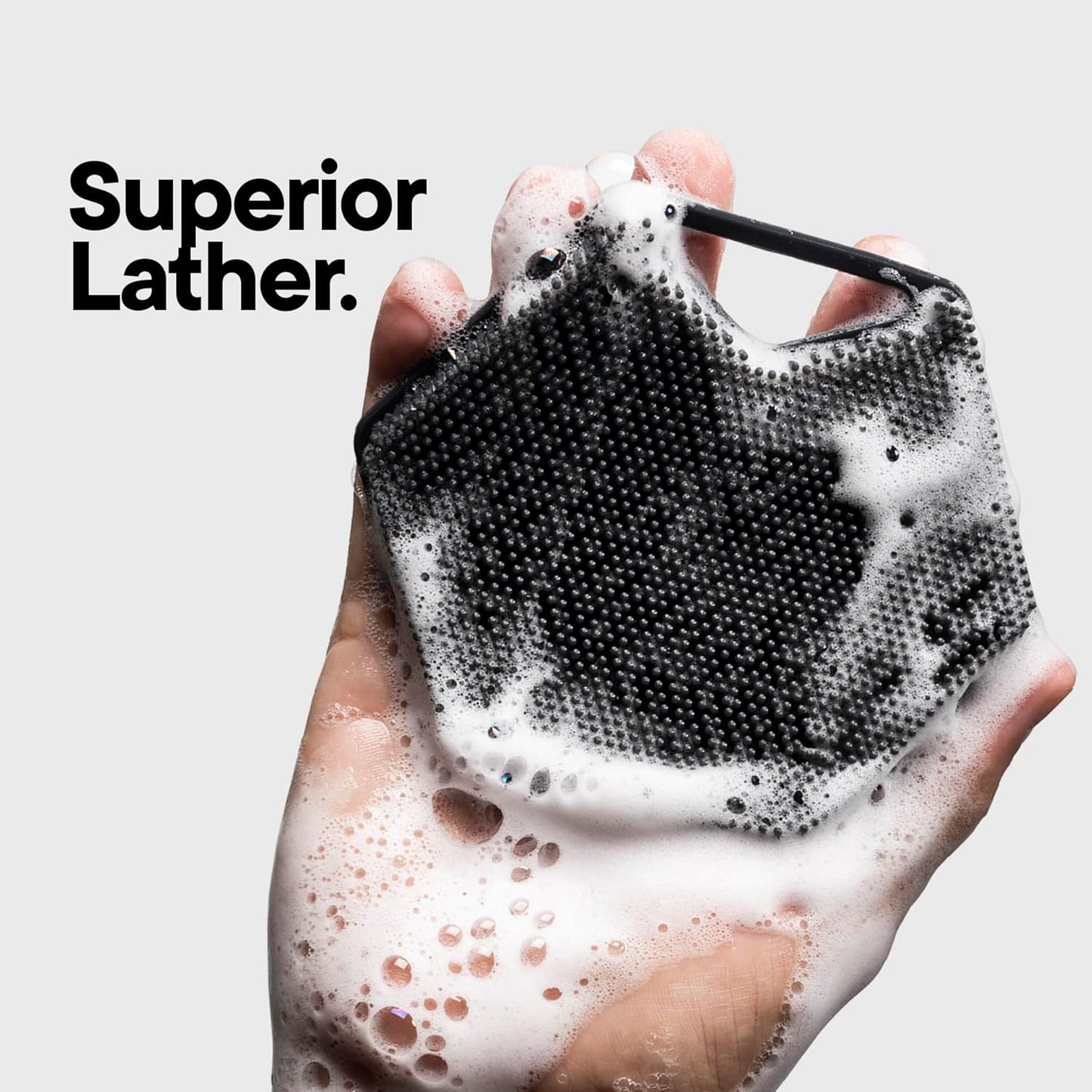 TOOLETRIES Body Scrubber 2.0 – Premium Silicone Scrubber for Cleaning, Exfoliating and Invigorating Your Skin – Extra Long Lather Boosting Bristles with Ergonomic Handle, Long-Lasting & Easy to Clean