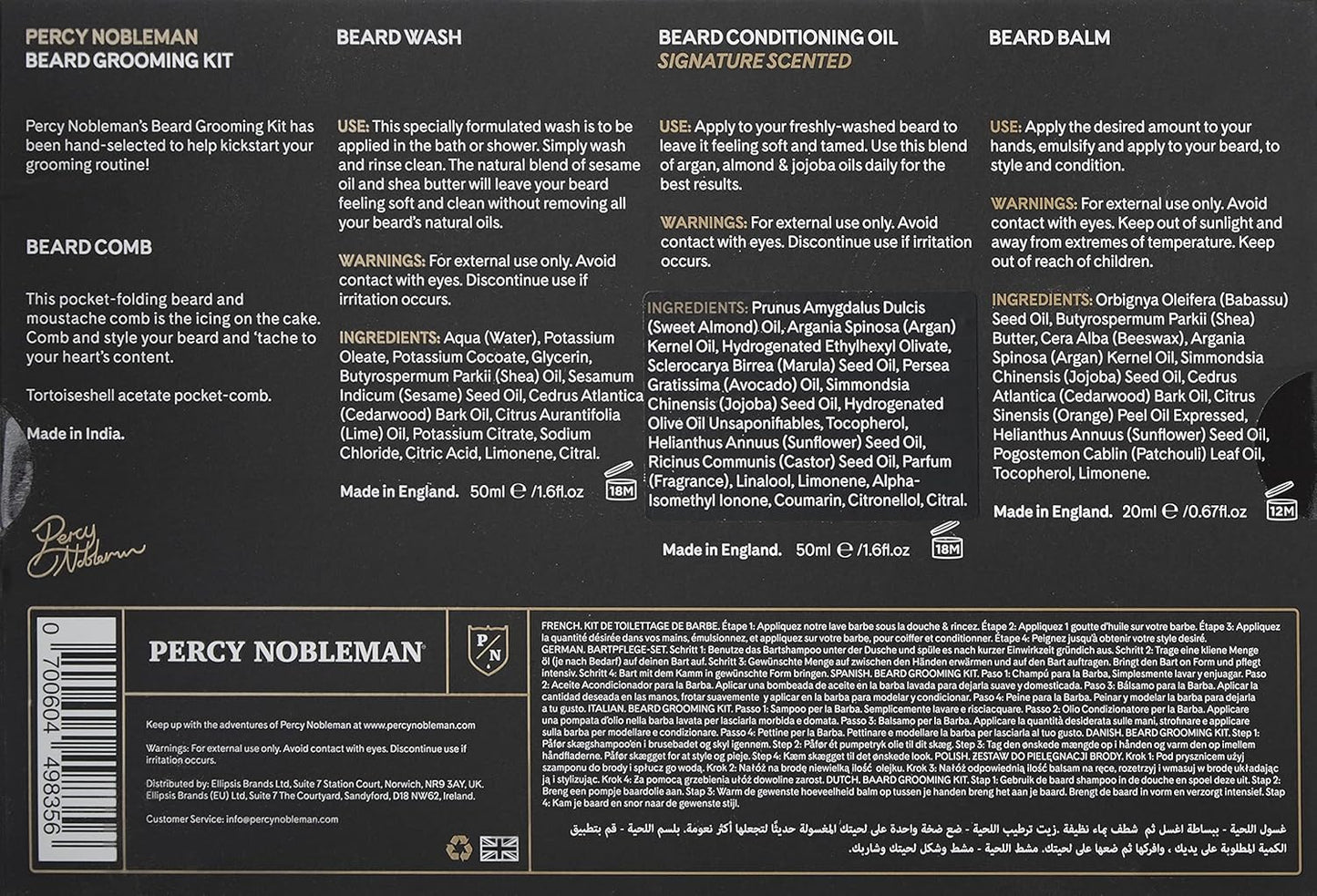 Percy Nobelman Beard Grooming Kit