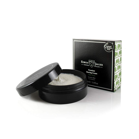 99.9% Natural Premium Shaving Cream, 100Ml Tub - Aloe Vera, 3.4-Ounce