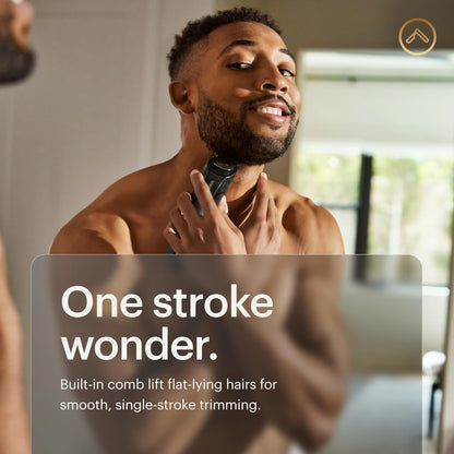 MANSCAPED® the Beard Hedger® Premium Men'S Beard Trimmer & the Handyman™ Compact Electric Foil Face Shaver with Long-Hair Leveler & Foil Blades