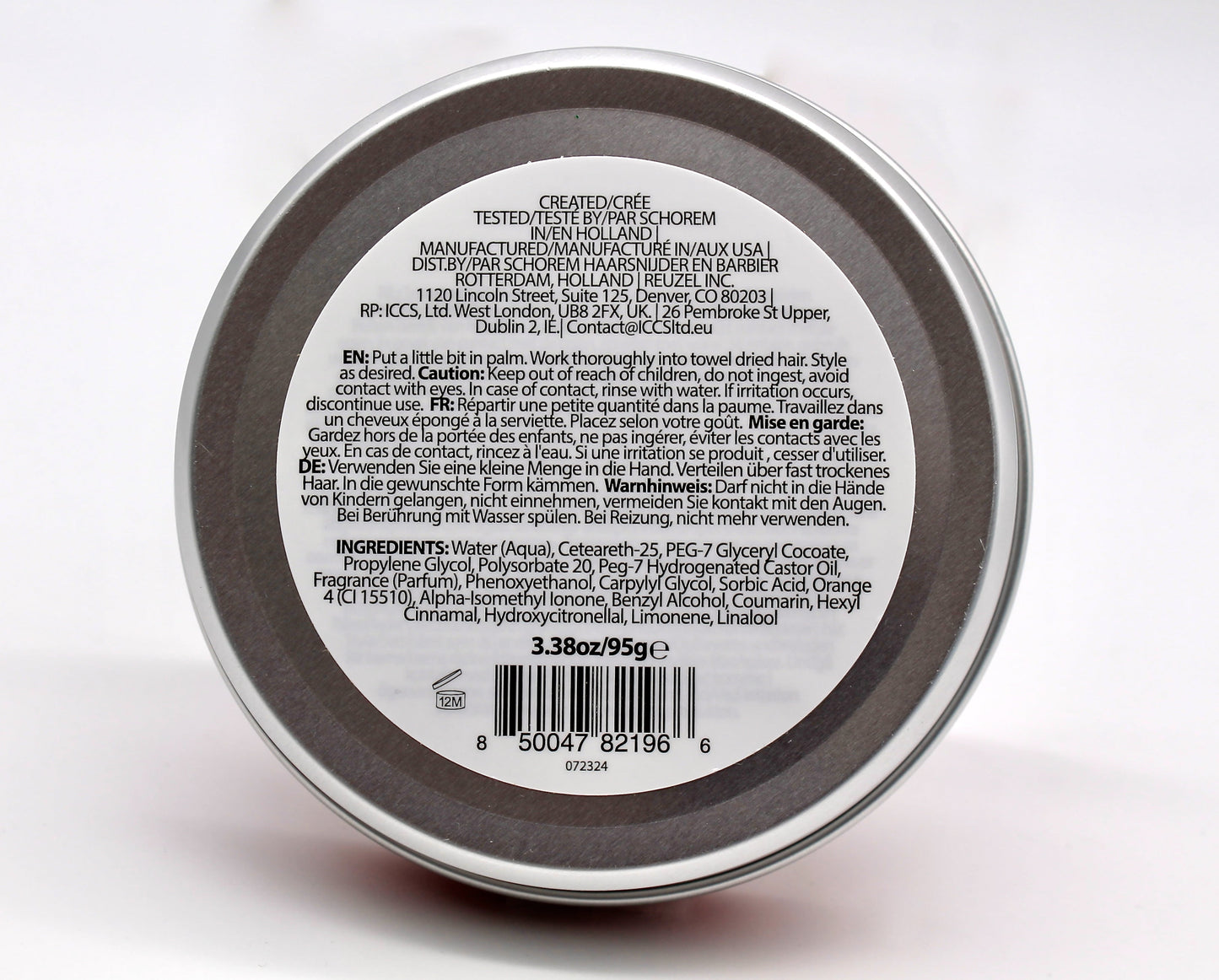 Reuzel Red Pomade Water Soluble 3.38 Oz