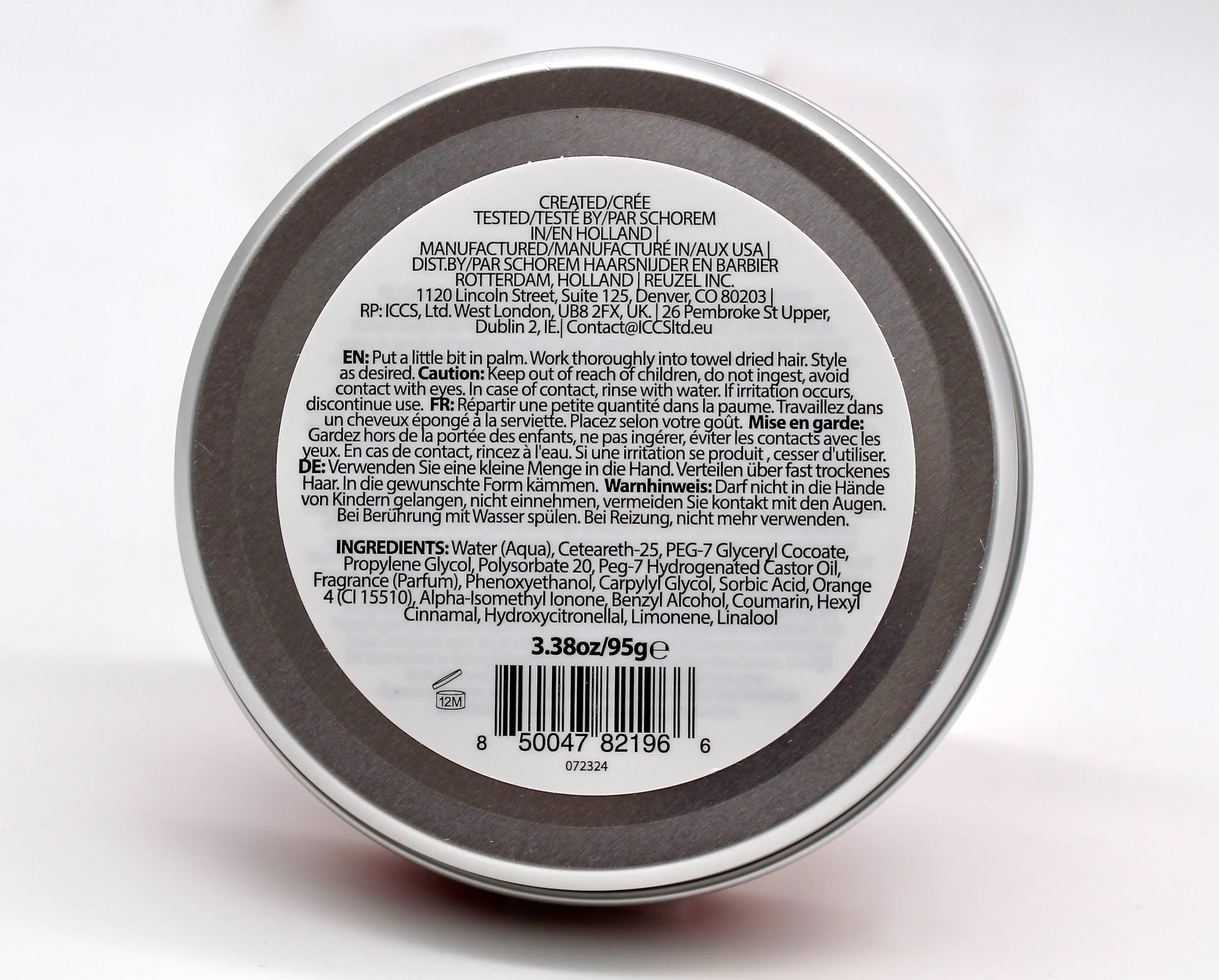 Reuzel Red Pomade Water Soluble 3.38 Oz