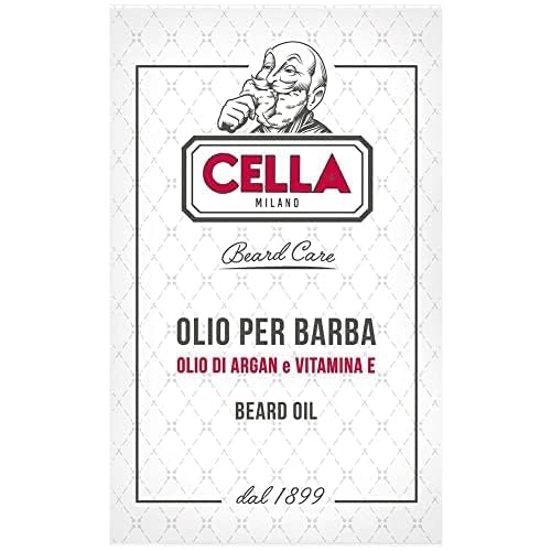 Cella Milano Beard Oil, 50 Ml., Made in Italy, Shines, Conditions and Tames Your Beard and Mustache.