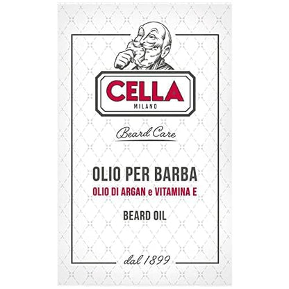 Cella Milano Beard Oil, 50 Ml., Made in Italy, Shines, Conditions and Tames Your Beard and Mustache.