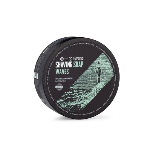 Barrister and Mann Shaving Soap | Luxury Dense, Rich & Creamy Lather Tallow Wet Shave Puck Bar Notes of Lemon, Bergamot, Rosemary, Lavender, Patchouli | Smooth Grooming Routine for Men 4 Oz (Seville)