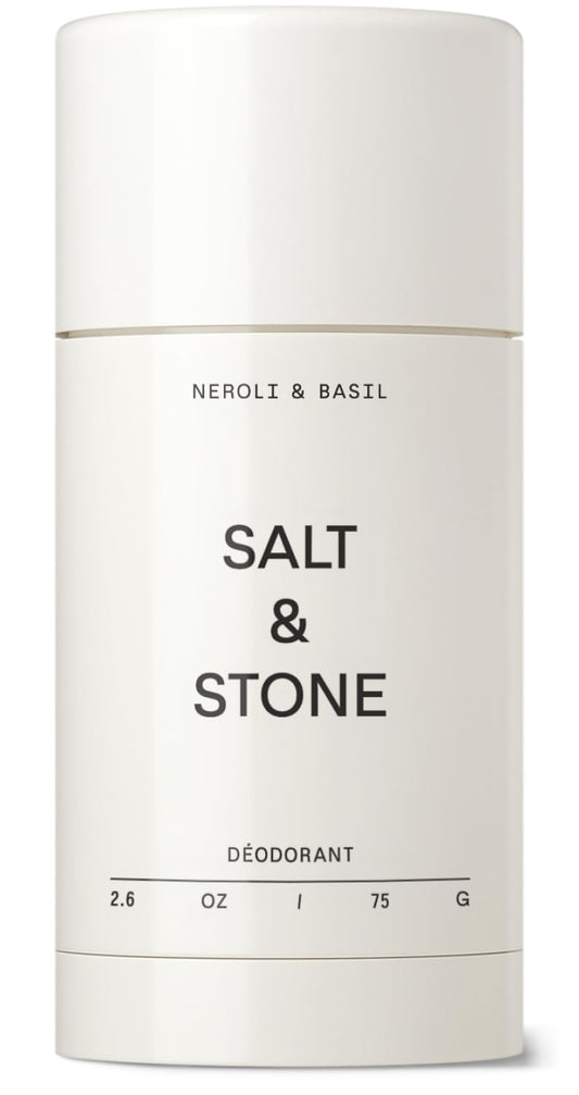 Salt & Stone Aluminum Free Deodorant | Extra Strength 48 Hour Protection for Women & Men | Made with Seaweed Extracts, Shea Butter & Prebiotics (Neroli & Basil)