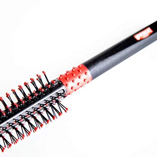 Uppercut Deluxe Quiff Roller, Non-Slip All Hair Hairbrush for Unisex Adult, Black & Red