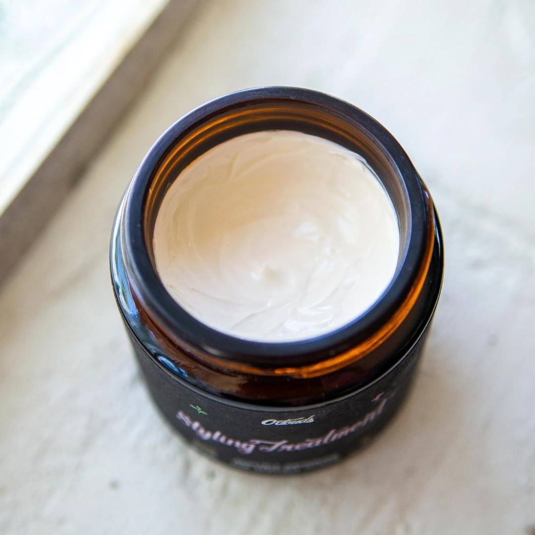 O'Douds Styling Treatment Hair Cream - Texturizing Cream - Medium Hold, Natural Shine - Manageable, Relaxed, Textured & Natural Styles - Lavender & Peppermint Scent, 4 Oz