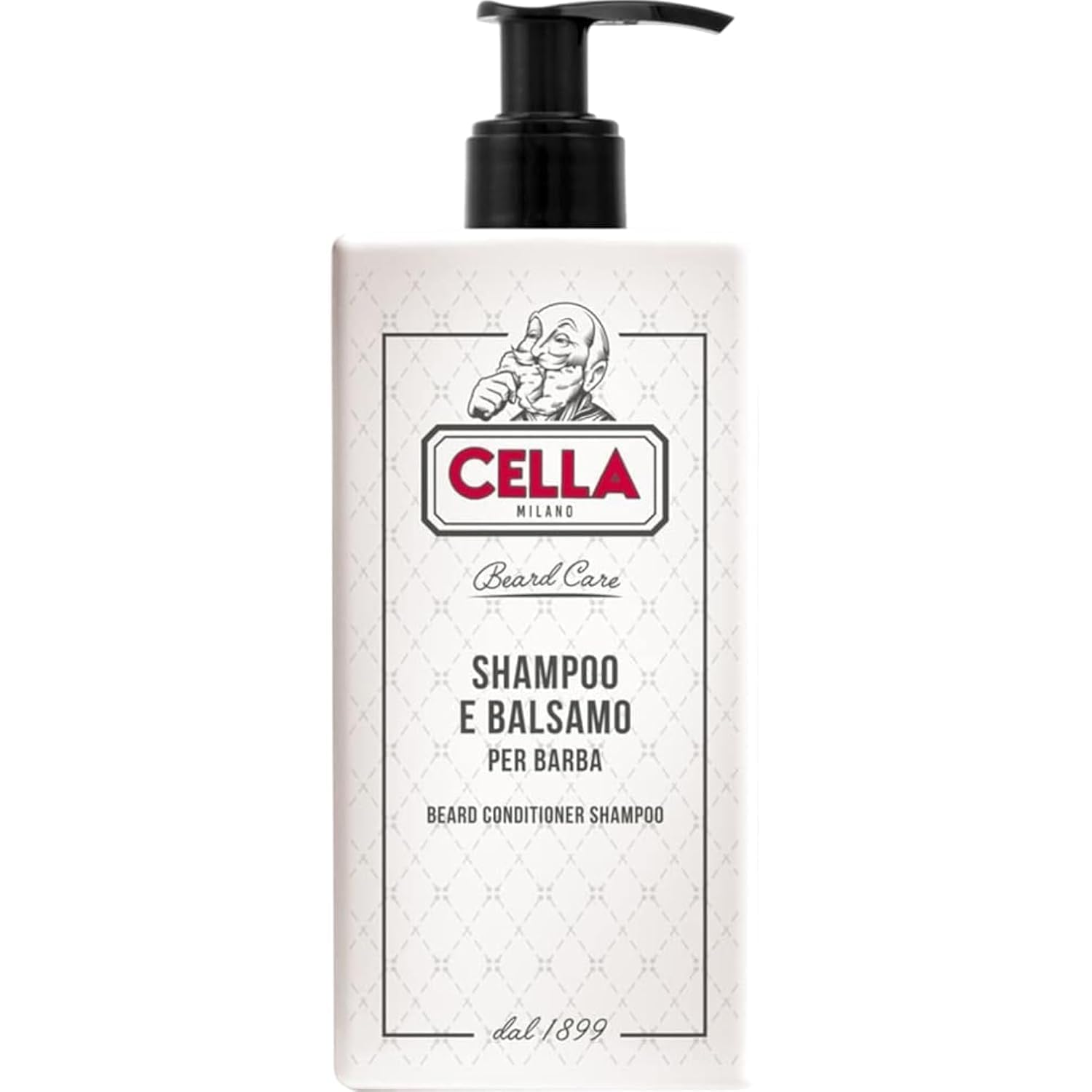 Cella Milano, 2‑In‑1 Beard Shampoo & Conditioner, 200 Ml – Sulfate‑Free Beard Cleanser – Gentle, Hydrating Formula from Italy