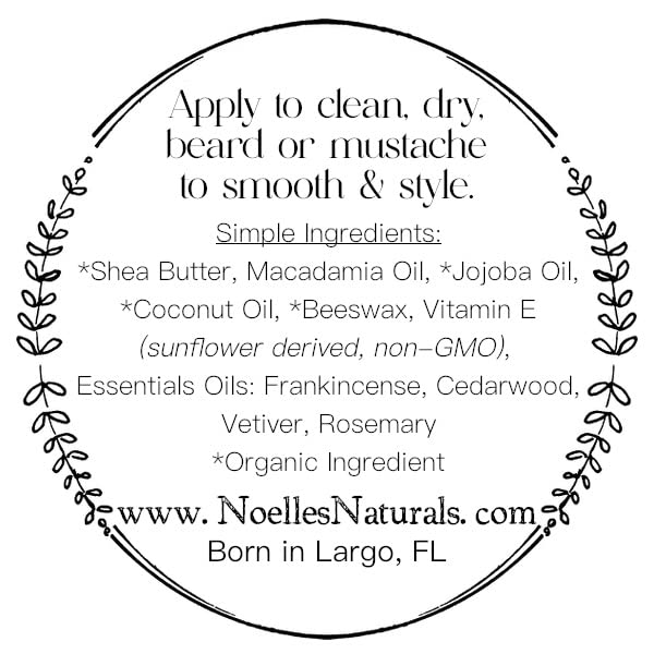 Burly Men'S Beard Balm - All Natural Ingredients - Frankincense + Cedarwood + Rosemary Essential Oils - Non-Greasy - Moisturizing
