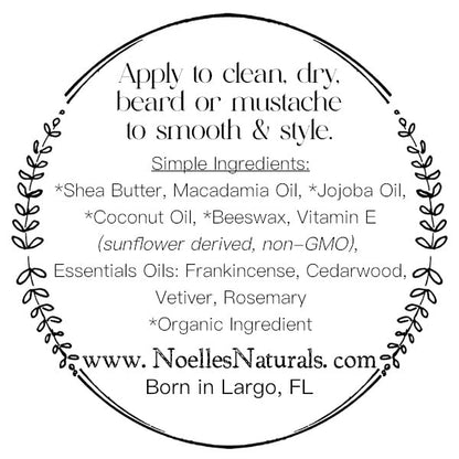 Burly Men'S Beard Balm - All Natural Ingredients - Frankincense + Cedarwood + Rosemary Essential Oils - Non-Greasy - Moisturizing