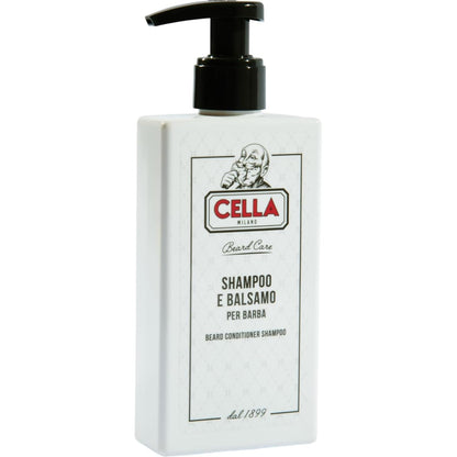 Cella Milano, 2‑In‑1 Beard Shampoo & Conditioner, 200 Ml – Sulfate‑Free Beard Cleanser – Gentle, Hydrating Formula from Italy