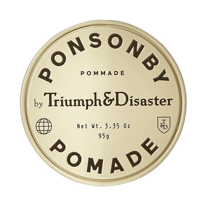 Triumph & Disaster Ponsonby Pomade – Medium Hold Hair Wax for Men and Women, High Shine, Non-Greasy Finish, 95G – Fine to Thick Hair