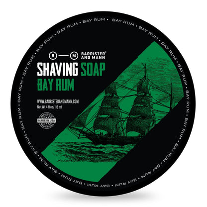 Barrister and Mann Shaving Soap | Luxury Dense, Rich & Creamy Lather Tallow Wet Shave Puck Bar Notes of Lemon, Bergamot, Rosemary, Lavender, Patchouli | Smooth Grooming Routine for Men 4 Oz (Seville)
