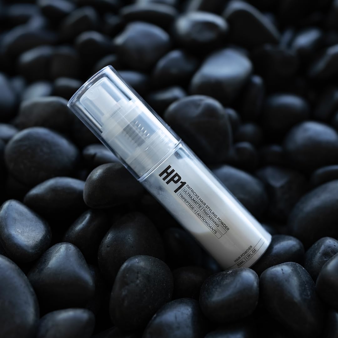 Patrick's HP1 Anti-Hair Loss Powder for Men – High-Performance Formula for Thickening, Scalp Health & Matte Texture – Biotinoyl Tripeptide-1, Ginger Root & Hairdian – Light to Medium Hold