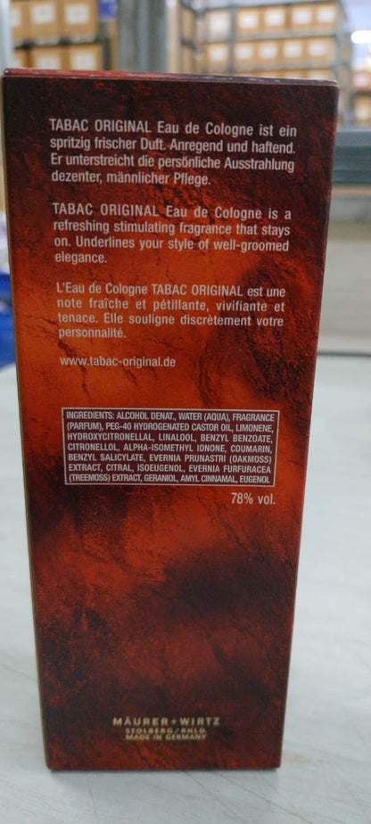 Tabac Maurer & Wirtz  Eau De Cologne Splash for Men, 3.4 Ounce