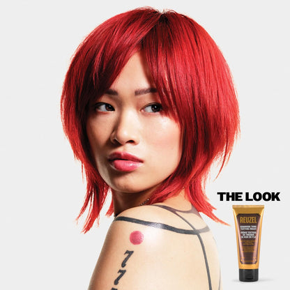 Reuzel Grooming Tonic Texture Cream, Light Hold, Curl Texture and Definition, Natural Shine, Heat Protection, for All Hair Types, 3.38Oz