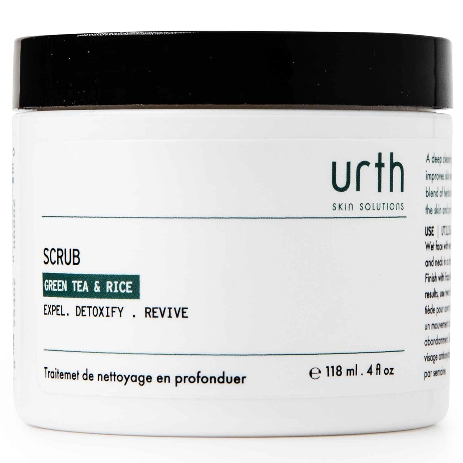Urth Men'S Exfoliating Face Scrub with Green Tea & Rice (4 Oz), Deep Cleansing, Minimizes Blackheads, Smooths Skin, Daily Facial Scrub for Sensitive Skin, Exfoliator for Men, Revitalizes & Refresh